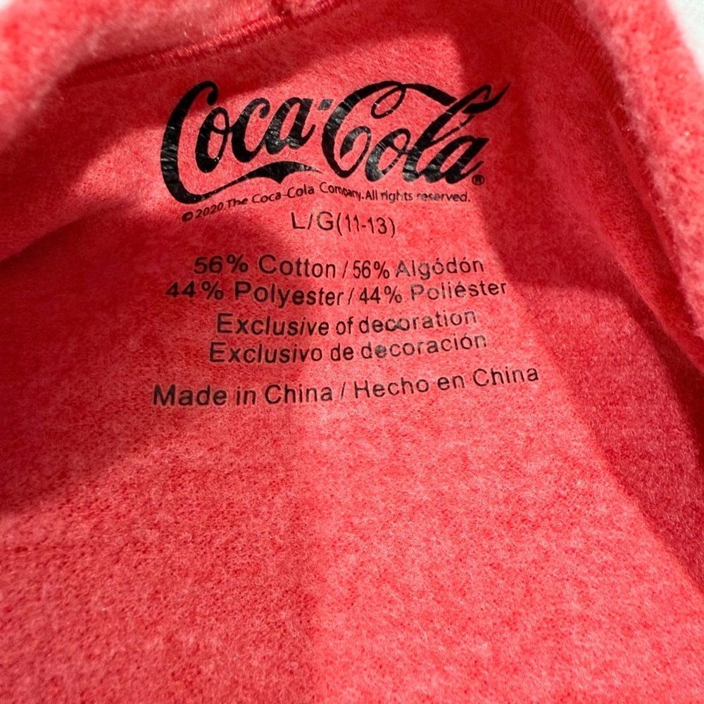 Coca Cola Junior's Logo You Can't Beat The Real Thing Graphic Sweater XL NWT - Picture 6 of 10